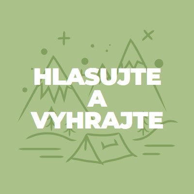 Hlasujte a vyhrajte green whimsical-line