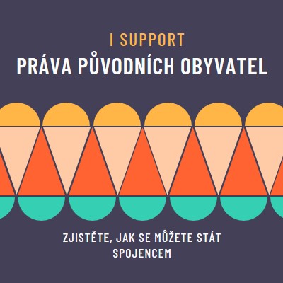 Podpora práv původních obyvatel blue modern-color-block