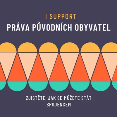 Podpora práv původních obyvatel blue modern-color-block