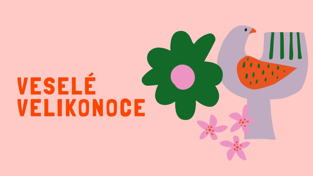 Veselé velikonoce pink whimsical-color-block