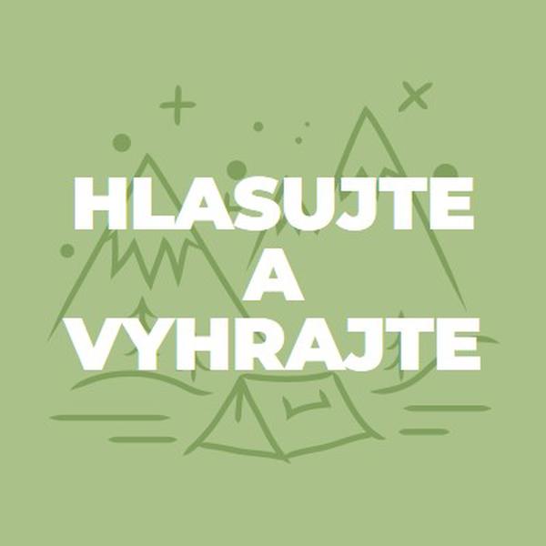 Hlasujte a vyhrajte green whimsical-line