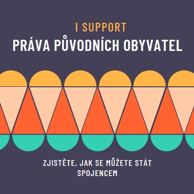 Podpora práv původních obyvatel blue modern-color-block