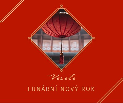 Oslava lunárního nového roku red modern-simple