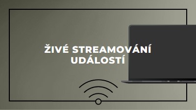 Živé streamování událostí gray modern-bold