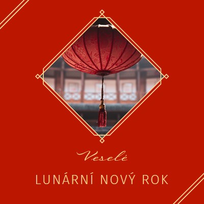 Oslava lunárního nového roku red modern-simple