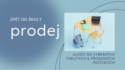 Zpět ke školnímu výprodeji blue modern-simple