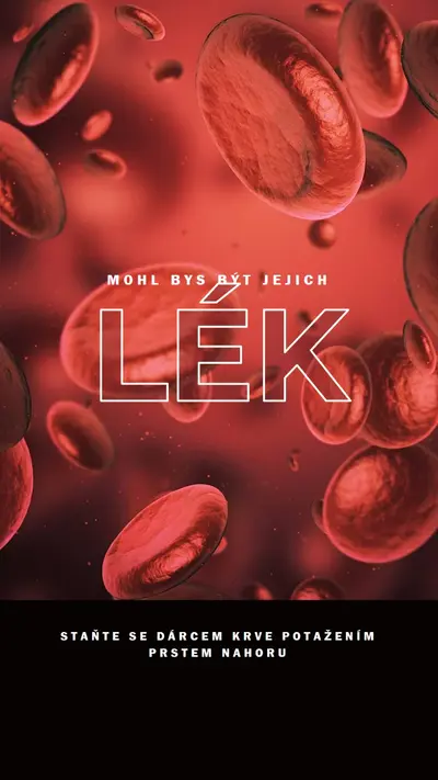 Staňte se dárcem krve red modern-simple