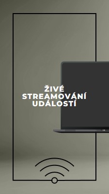 Živé streamování událostí gray modern-bold