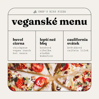 Podívejte se na naše veganské pizza menu gray modern,simple,lines,geometric,frame,symmetrical