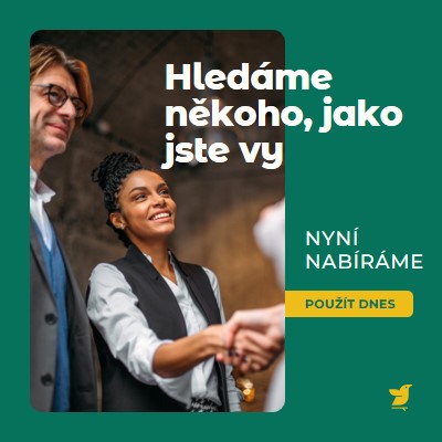 Hledáme někoho, jako jste vy green modern,simple,corporate,minimal,neutral,geometric