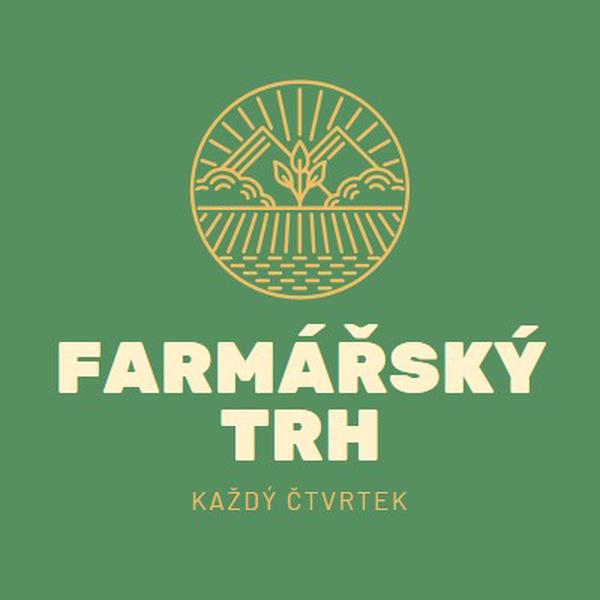 Přijďte na farmářský trh green clean,simple,logo,organic,typographic,rustic