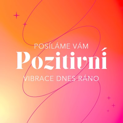 Přání pozititivity pink modern,line,gradient,simple,typographic