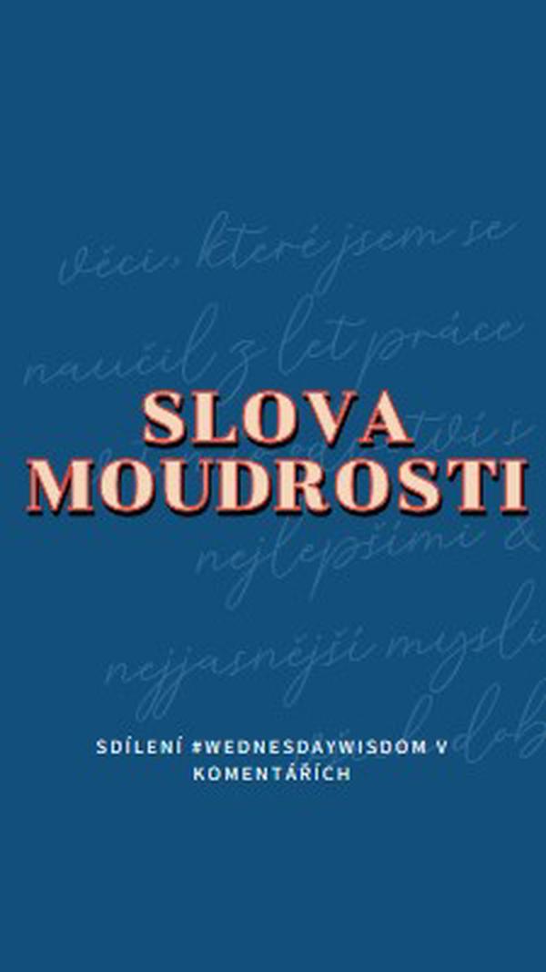 Slovo moudrým blue modern-simple