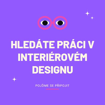 Hledám práci – spojíme se purple clean,whimsical,graphic,bright,bold,simple