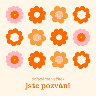 Pořádáme večírek orange bold,fun,graphic