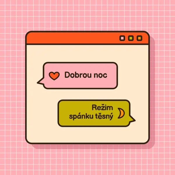 Dobrou noc, usínání těsno pink retro,graphic,message,speech-bubble,icon,motif,emoji,