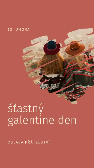 Oslava ženských přátelství red modern-simple