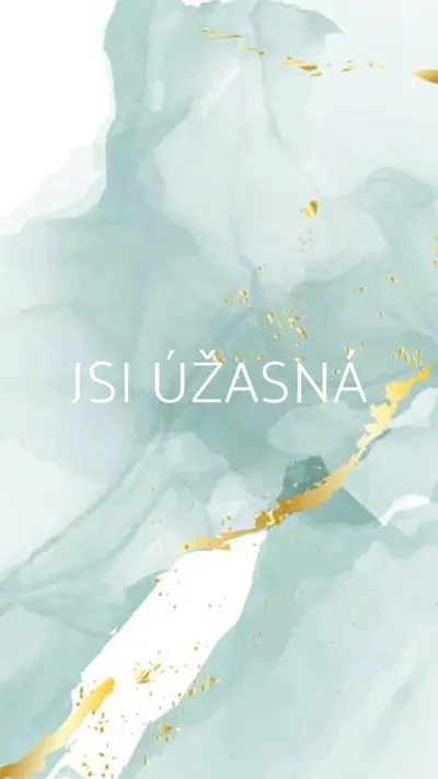 Jsi úžasná blue modern-simple