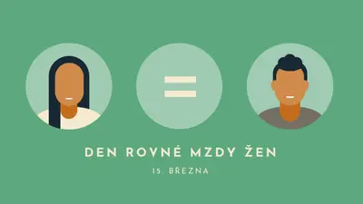 Dnes je den pro stejnou mzdu green modern-color-block