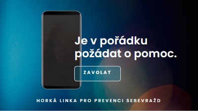 Požádat o pomoc blue modern-simple