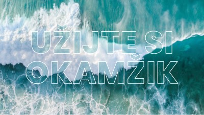 Užijte si okamžik blue modern-simple