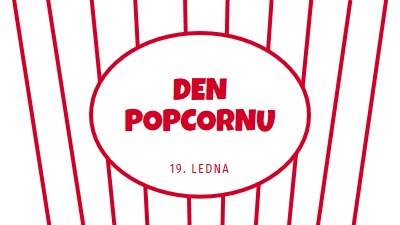 Den popcornu white whimsical-line