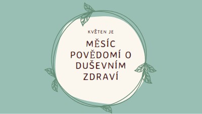 Čest povědomí o duševním zdraví green organic-simple