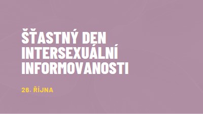 Šťastný Intersex Awareness Day purple modern-bold