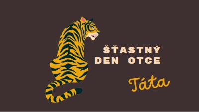 Šťastný den otců, tati brown whimsical-color-block