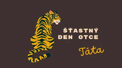 Šťastný den otců, tati brown whimsical-color-block