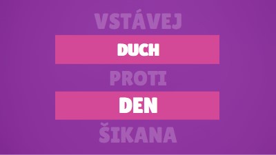 Postavte se proti šikaně purple modern-bold