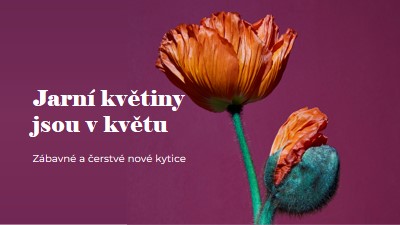 Čerstvé květiny purple modern-simple