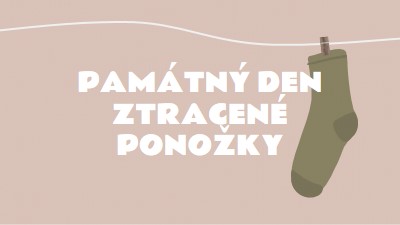 Památný den ztracené ponožky brown whimsical-color-block