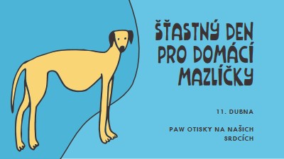 Paw otisky na našich srdcích blue whimsical-line