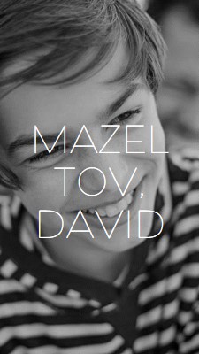 Mazel tov na vašem baru mitzvah black modern-simple