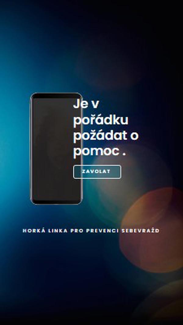 Požádat o pomoc blue modern-simple