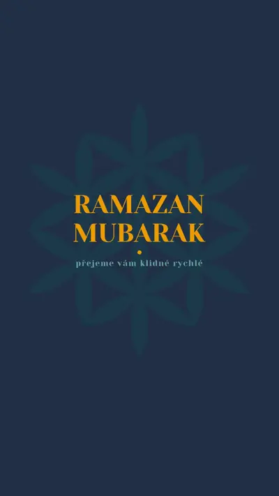 Klidný ramadán blue modern-simple