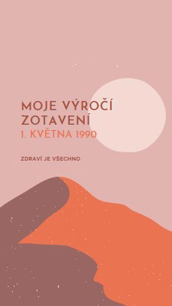 Výročí obnovení pink organic-boho