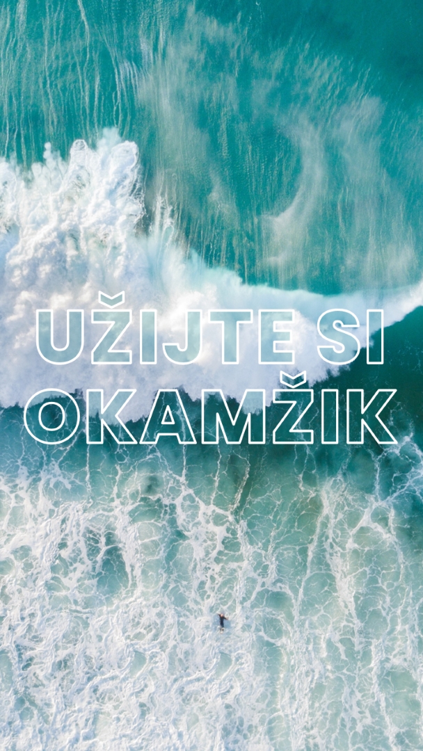 Užijte si okamžik blue modern-simple