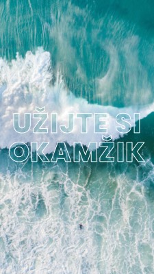 Užijte si okamžik blue modern-simple