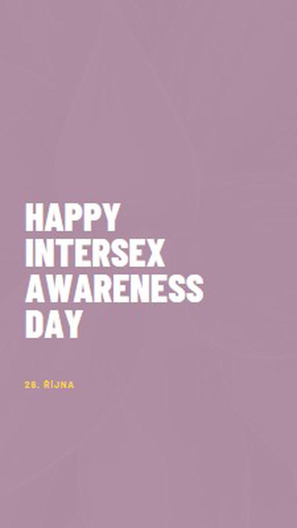 Šťastný Intersex Awareness Day purple modern-bold