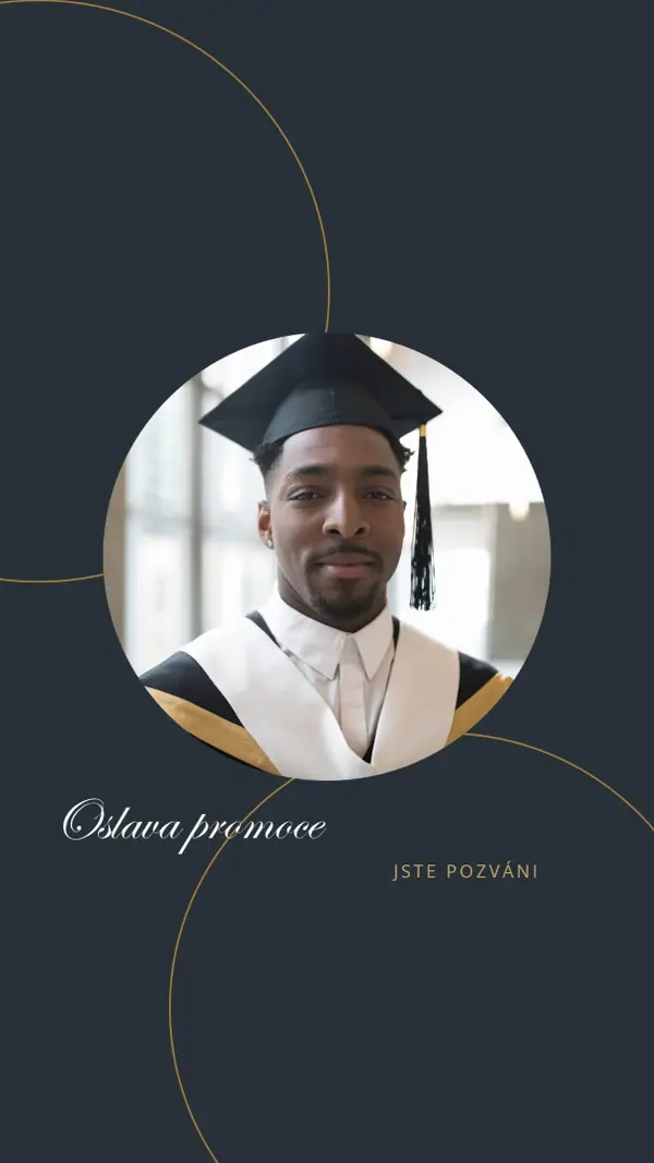 Pozvánka k promoci blue modern-simple