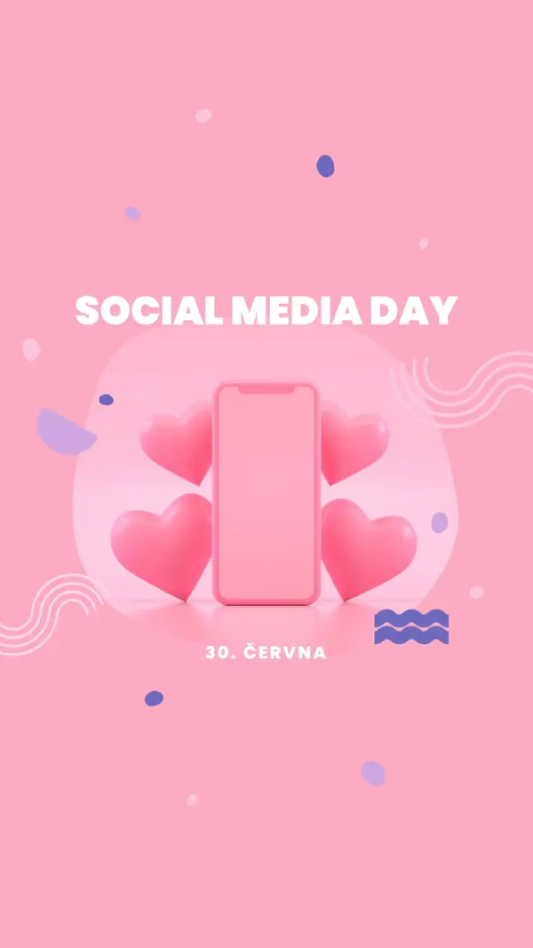 Srdce a následovníci pink modern-bold