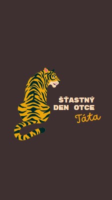 Šťastný den otců, tati brown whimsical-color-block