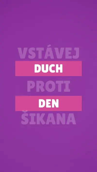 Postavte se proti šikaně purple modern-bold