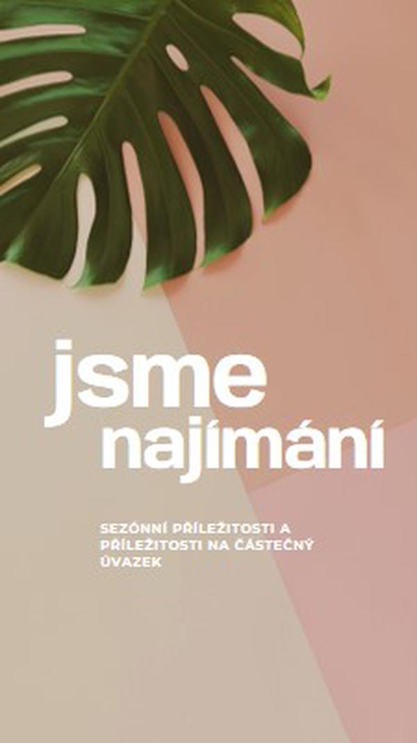 Najímáme sezónní pracovníky. pink modern-simple