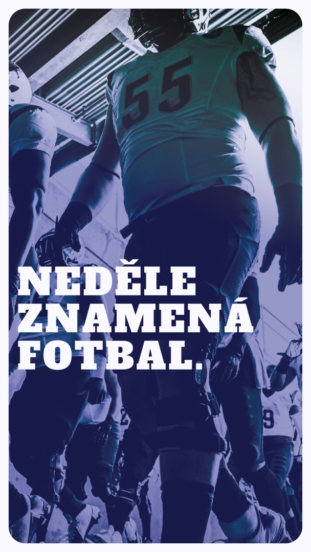 Neděle znamená fotbal purple modern-bold