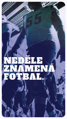 Neděle znamená fotbal purple modern-bold