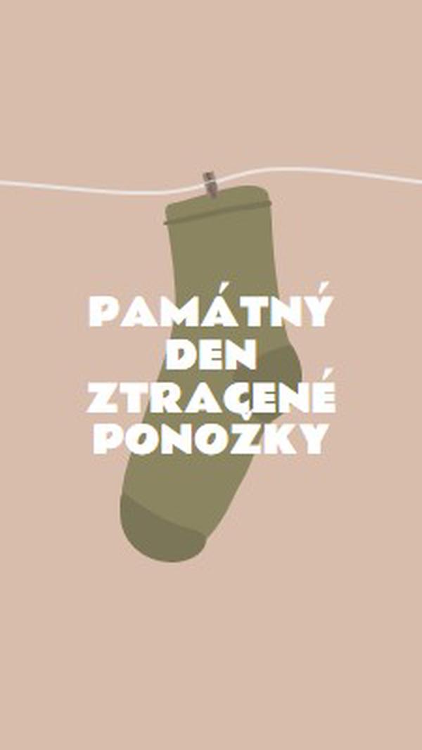 Památný den ztracené ponožky brown whimsical-color-block