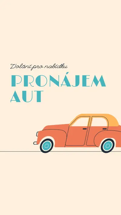 Nabídka na pronájem aut orange whimsical-color-block